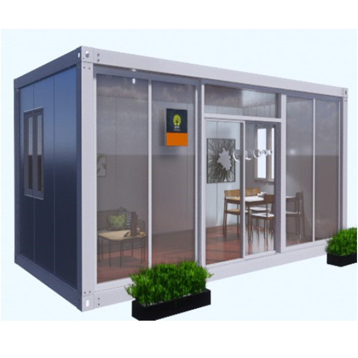 portable container office 20ft 40ft with glass wall