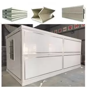 prefab 20ft folding container house-good solution for construction site
