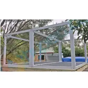 hot sale 10ft 20ft 40ft flat roof container frame enables easy loading of large construction equipment
